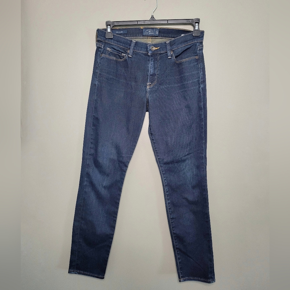 Ankle-Length Dark Wash Sofia Skinny Jeans - Lucky Brand